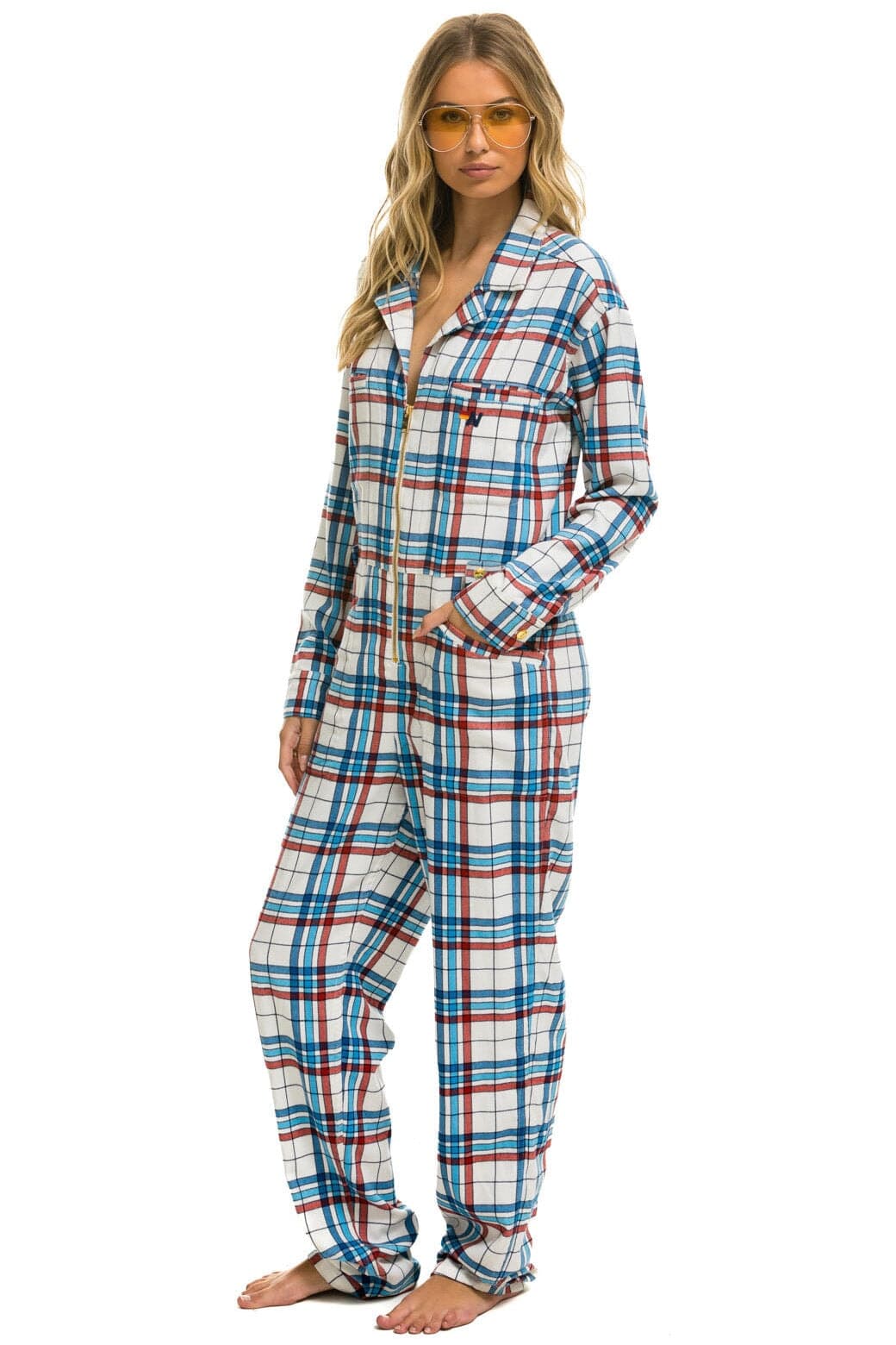 UNISEX PLAID FLIGHT SUIT - MONTAUK PLAID Flight Suit Aviator Nation