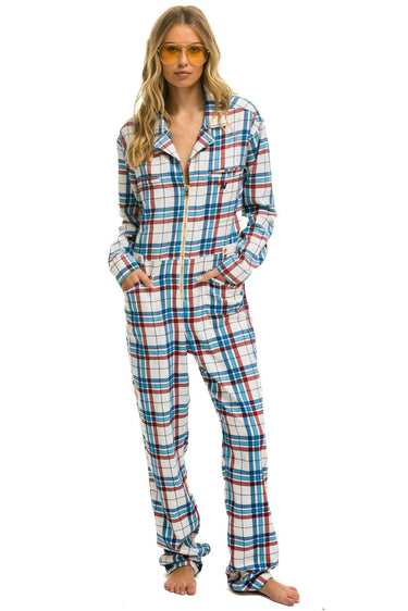 UNISEX PLAID FLIGHT SUIT - MONTAUK PLAID Flight Suit Aviator Nation