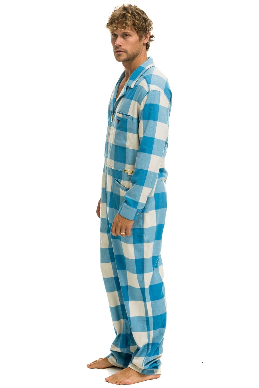 UNISEX PLAID FLIGHT SUIT - SKY PLAID Flight Suit Aviator Nation