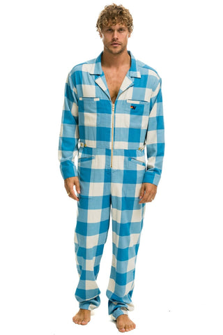 UNISEX PLAID FLIGHT SUIT - SKY PLAID Flight Suit Aviator Nation