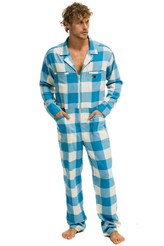 UNISEX PLAID FLIGHT SUIT - SKY PLAID Flight Suit Aviator Nation