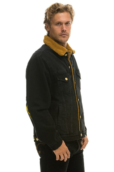 UNISEX RANCH SHERPA DENIM JACKET - VINTAGE BLACK Denim Jacket Aviator Nation