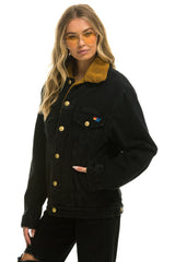 UNISEX RANCH SHERPA DENIM JACKET - VINTAGE BLACK Denim Jacket Aviator Nation