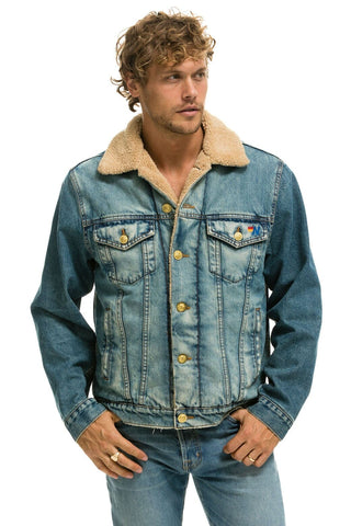 UNISEX RANCH SHERPA DENIM JACKET - VINTAGE Denim Jacket Aviator Nation