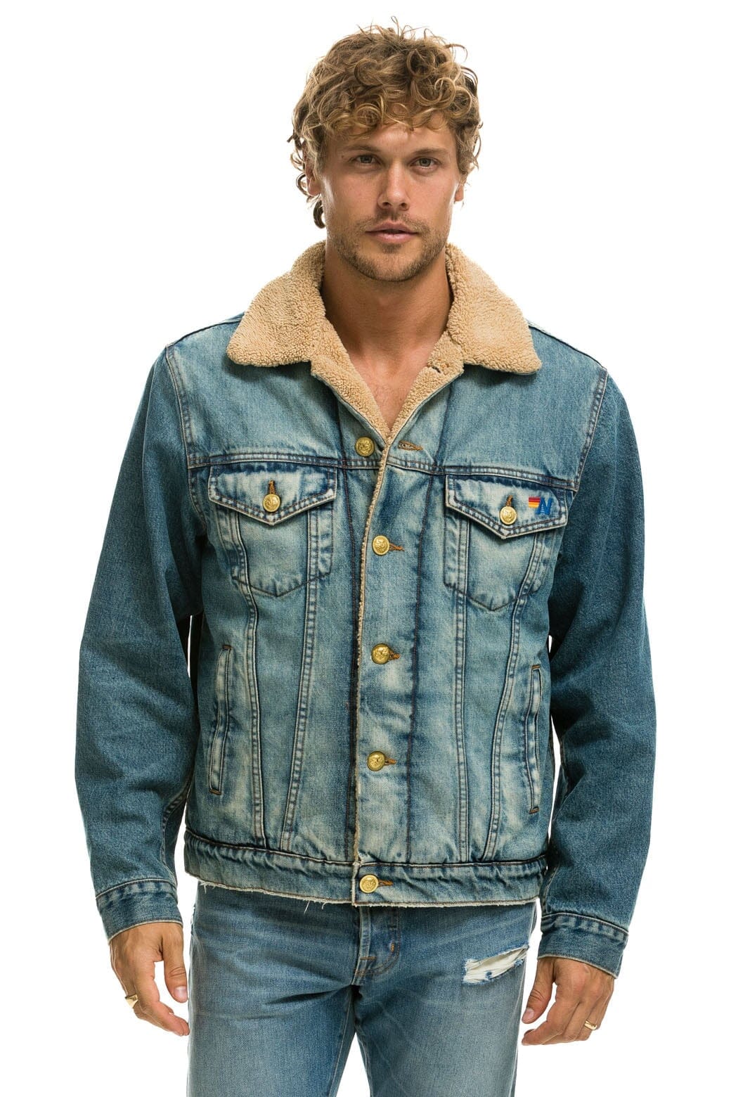 UNISEX RANCH SHERPA DENIM JACKET - VINTAGE Denim Jacket Aviator Nation