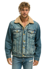 UNISEX RANCH SHERPA DENIM JACKET - VINTAGE Denim Jacket Aviator Nation