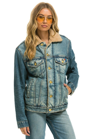 UNISEX RANCH SHERPA DENIM JACKET - VINTAGE Denim Jacket Aviator Nation
