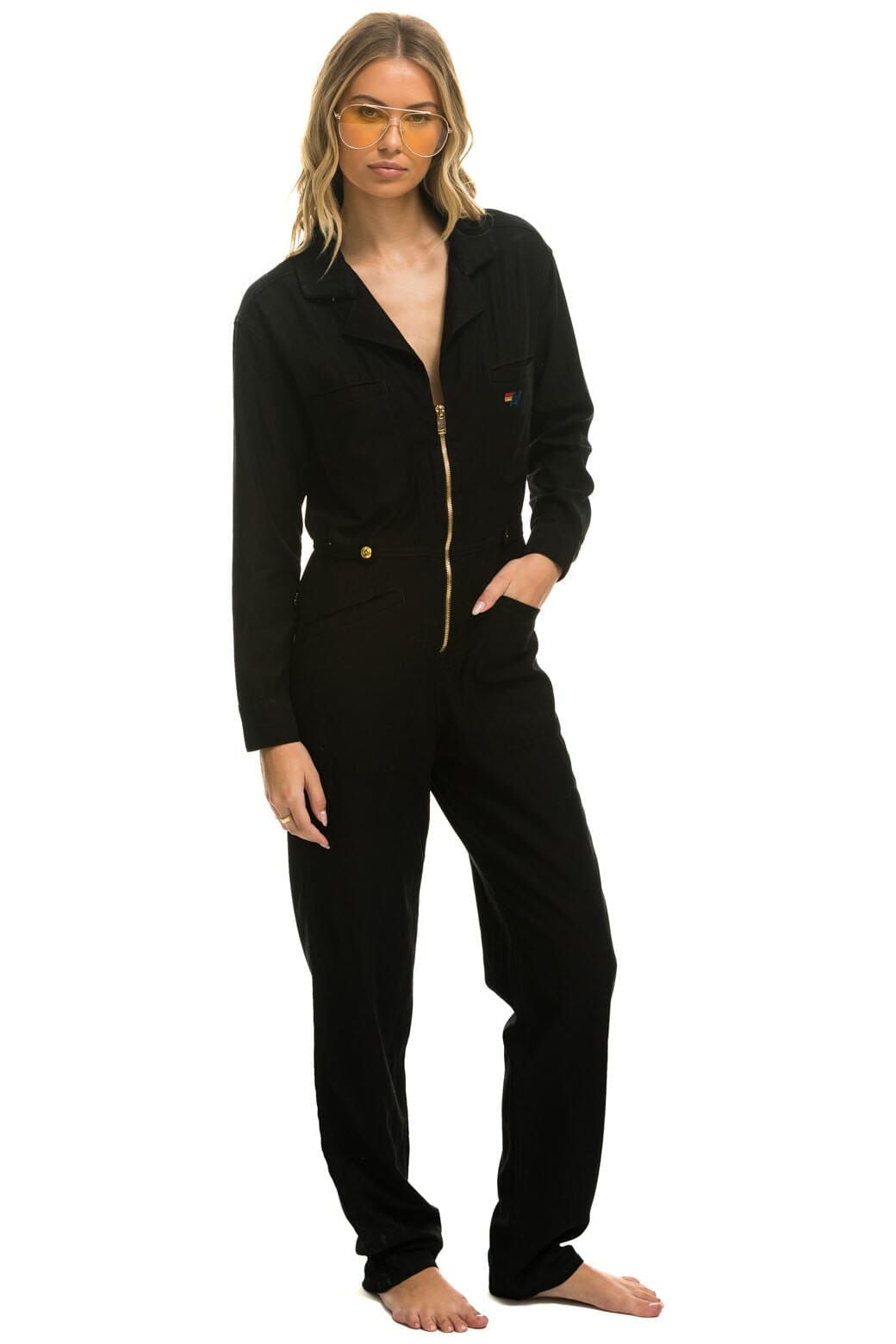 UNISEX TWILL FLIGHT SUIT - BLACK Flight Suit Aviator Nation