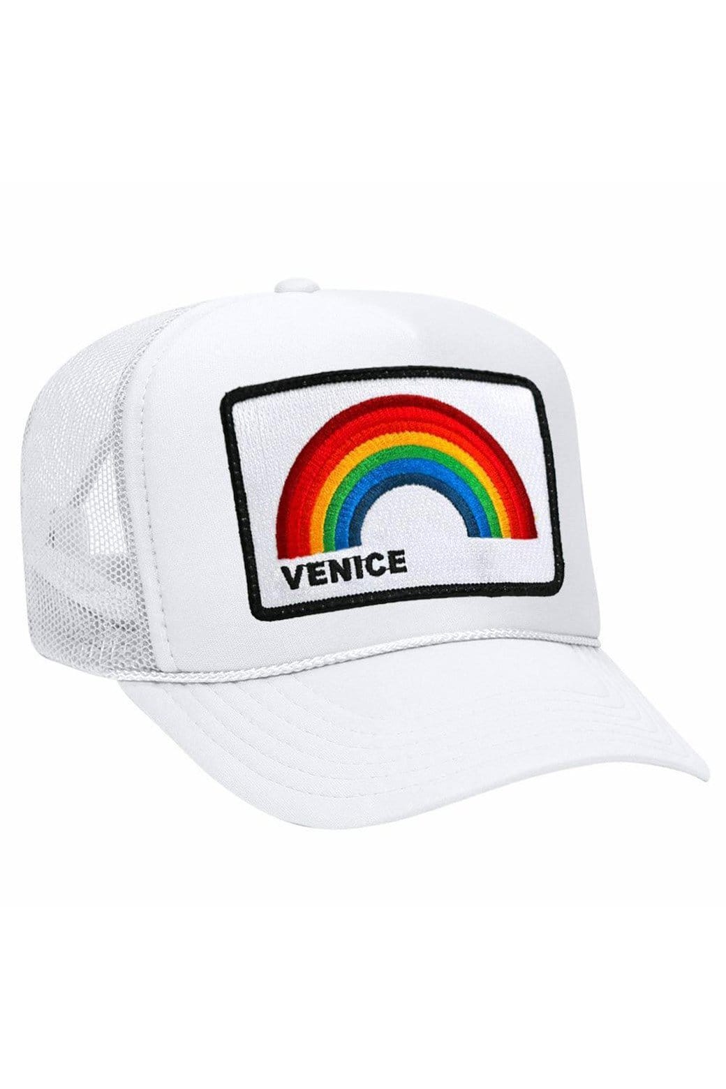 VENICE RAINBOW TRUCKER HAT HATS Aviator Nation OS WHITE