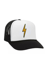 VINTAGE BOLT TRUCKER HAT HATS Aviator Nation OS BLACK / WHITE