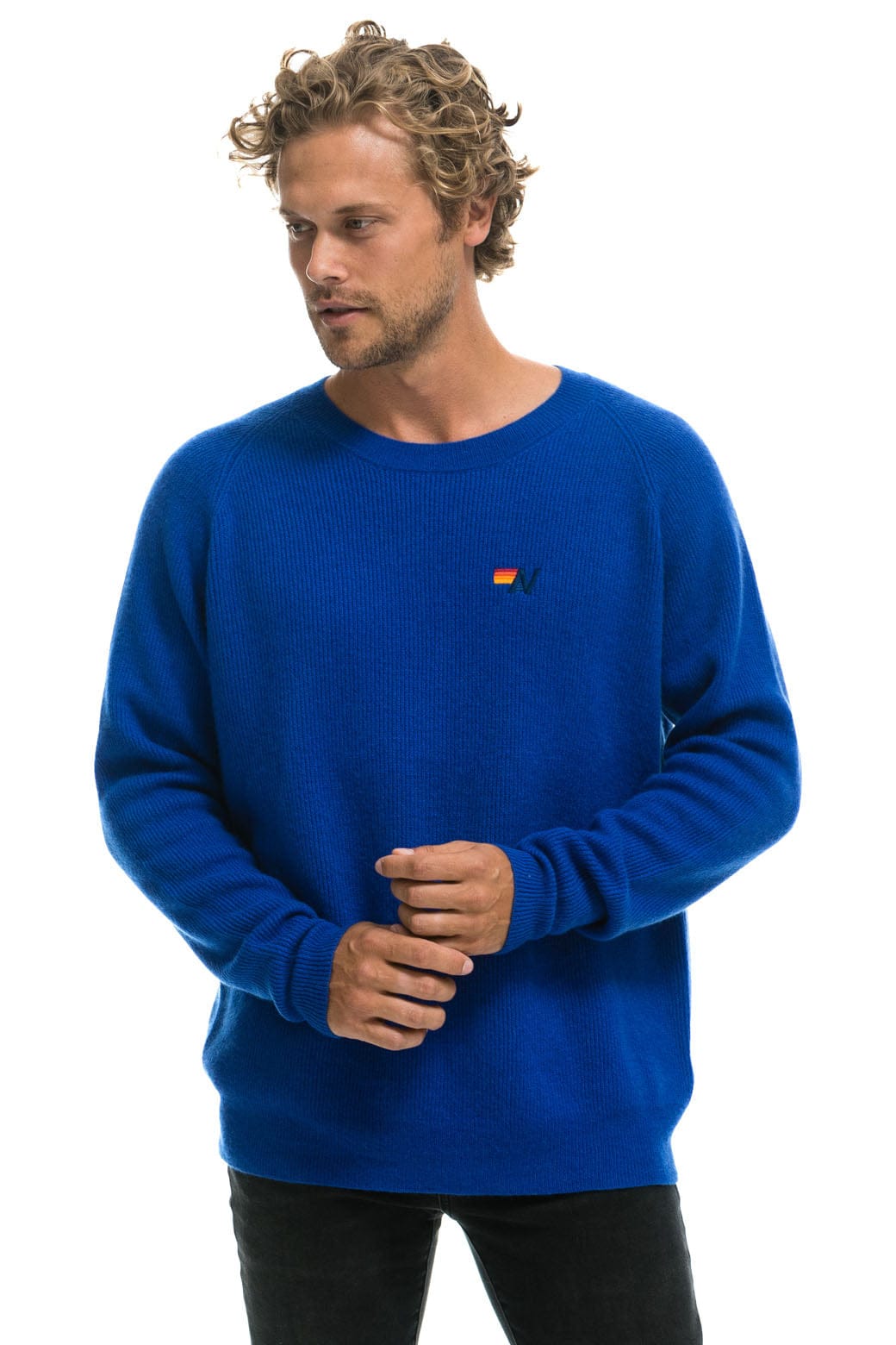 VINTAGE CABIN 2 UNISEX CASHMERE SWEATER - LAPIS Sweatshirt Aviator Nation