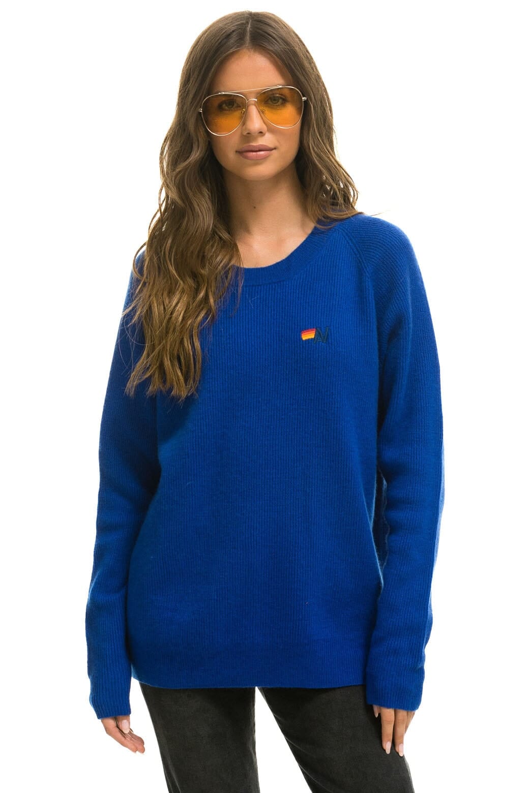VINTAGE CABIN 2 UNISEX CASHMERE SWEATER - LAPIS Sweatshirt Aviator Nation