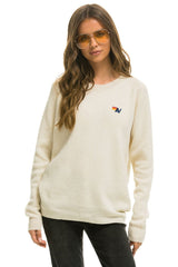 VINTAGE CABIN 2 UNISEX CASHMERE SWEATER - VINTAGE WHITE Sweatshirt Aviator Nation