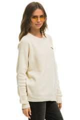 VINTAGE CABIN 2 UNISEX CASHMERE SWEATER - VINTAGE WHITE Sweatshirt Aviator Nation