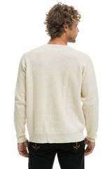 VINTAGE CABIN 2 UNISEX CASHMERE SWEATER - VINTAGE WHITE Sweatshirt Aviator Nation