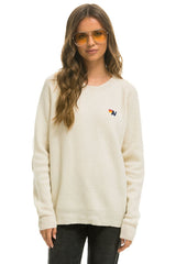 VINTAGE CABIN 2 UNISEX CASHMERE SWEATER - VINTAGE WHITE Sweatshirt Aviator Nation