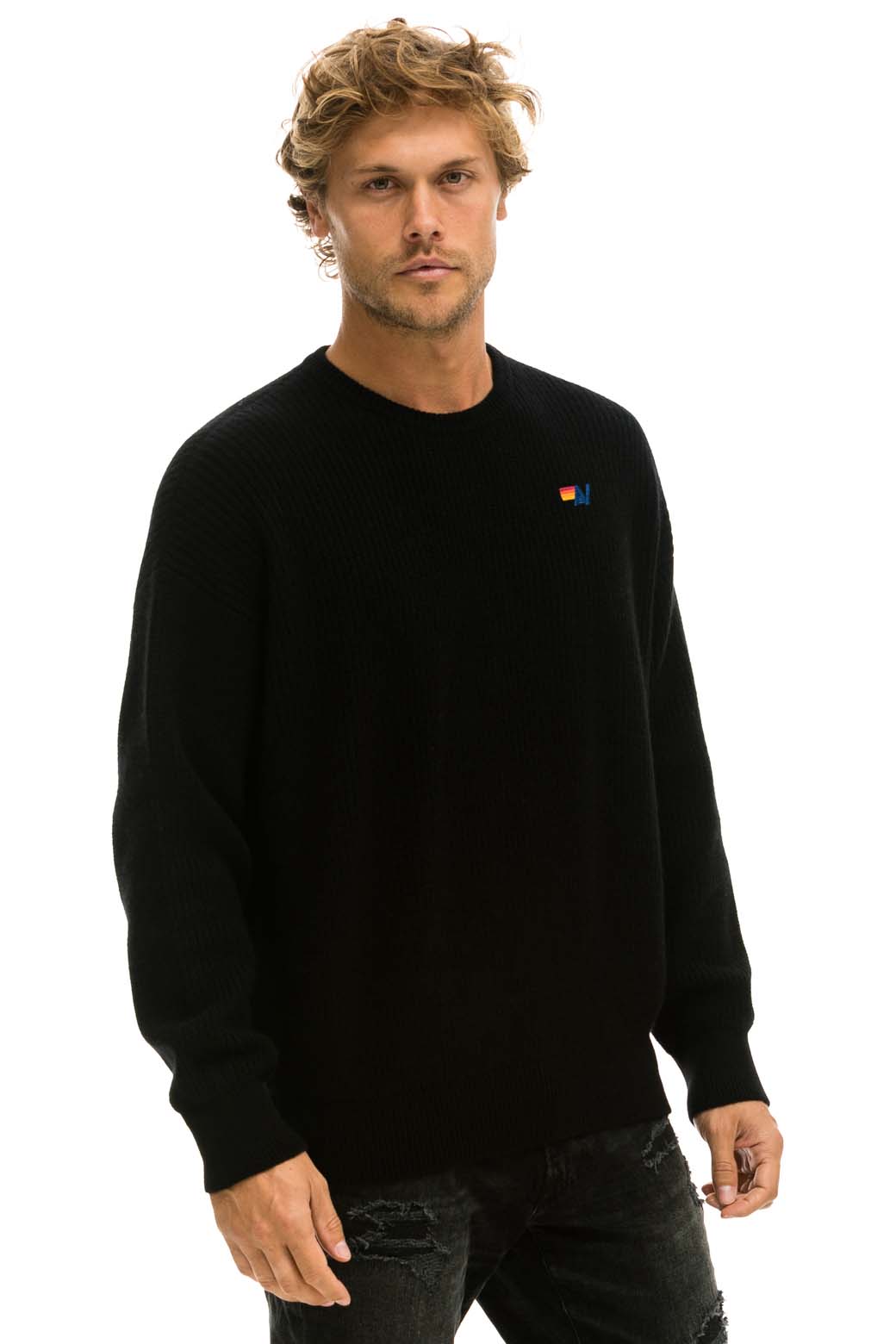VINTAGE CABIN UNISEX CASHMERE SWEATER - BLACK Sweatshirt Aviator Nation