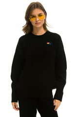 VINTAGE CABIN UNISEX CASHMERE SWEATER - BLACK Sweatshirt Aviator Nation