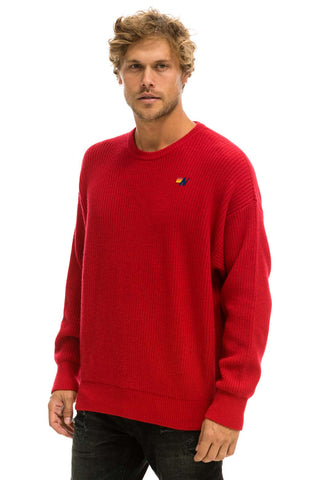 VINTAGE CABIN UNISEX CASHMERE SWEATER - CHERRY Sweatshirt Aviator Nation