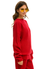 VINTAGE CABIN UNISEX CASHMERE SWEATER - CHERRY Sweatshirt Aviator Nation