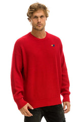 VINTAGE CABIN UNISEX CASHMERE SWEATER - CHERRY Sweatshirt Aviator Nation