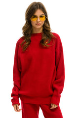 VINTAGE CABIN UNISEX CASHMERE SWEATER - CHERRY Sweatshirt Aviator Nation