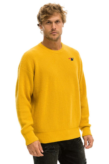 VINTAGE CABIN UNISEX CASHMERE SWEATER - GOLD Sweatshirt Aviator Nation