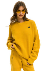 VINTAGE CABIN UNISEX CASHMERE SWEATER - GOLD Sweatshirt Aviator Nation