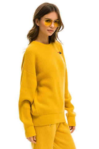 VINTAGE CABIN UNISEX CASHMERE SWEATER - GOLD Sweatshirt Aviator Nation