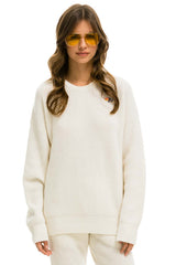 VINTAGE CABIN UNISEX CASHMERE SWEATER - VINTAGE WHITE Sweatshirt Aviator Nation