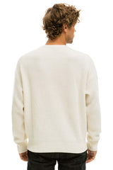 VINTAGE CABIN UNISEX CASHMERE SWEATER - VINTAGE WHITE Sweatshirt Aviator Nation