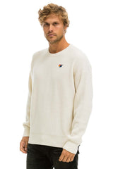 VINTAGE CABIN UNISEX CASHMERE SWEATER - VINTAGE WHITE Sweatshirt Aviator Nation