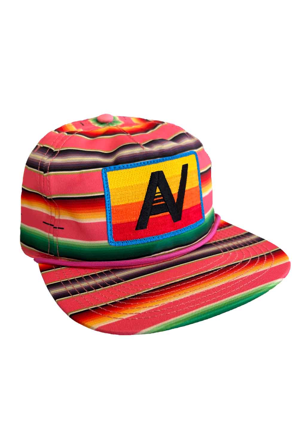 VINTAGE LOGO TWILL LOW-RISE TULUM TRUCKER HAT HATS Aviator Nation PINK