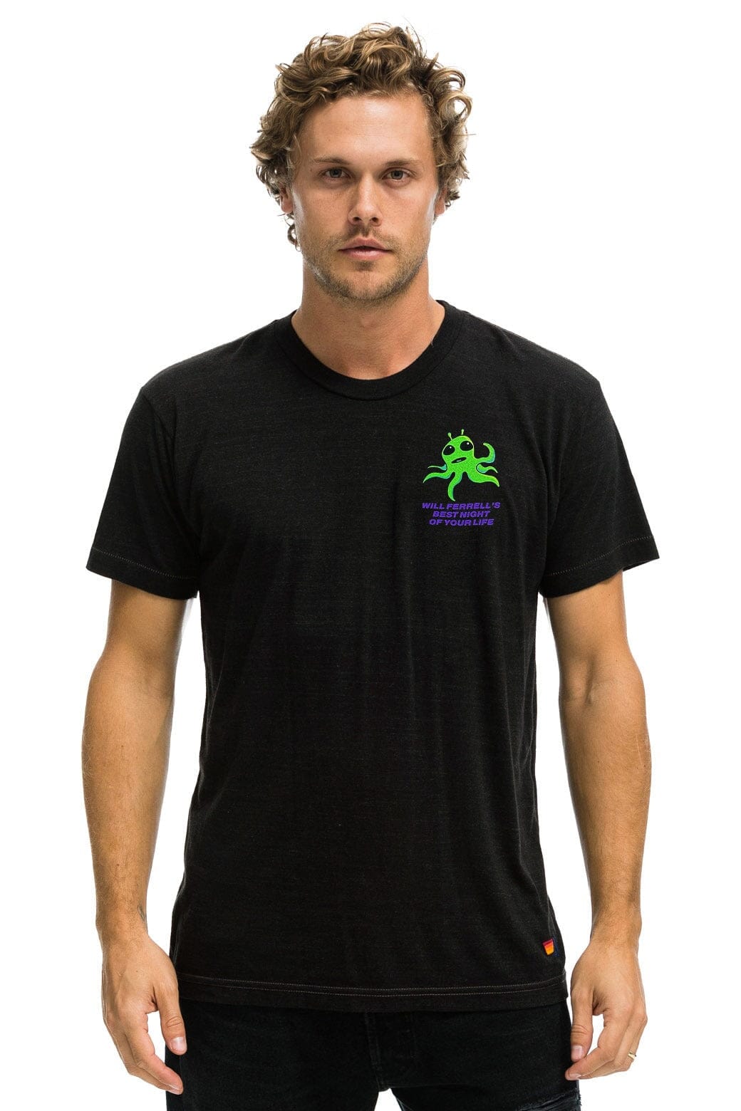 WILL FERRELL 2023 CREW TEE - BLACK Tees Aviator Nation
