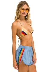 WOMEN'S 5 STRIPE FLEX BOARD SHORTS - ISLANDA // RAINBOW Women's Board Shorts Aviator Nation
