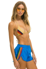 WOMEN'S 5 STRIPE FLEX BOARD SHORTS - PARROT // RAINBOW Women's Shorts Aviator Nation
