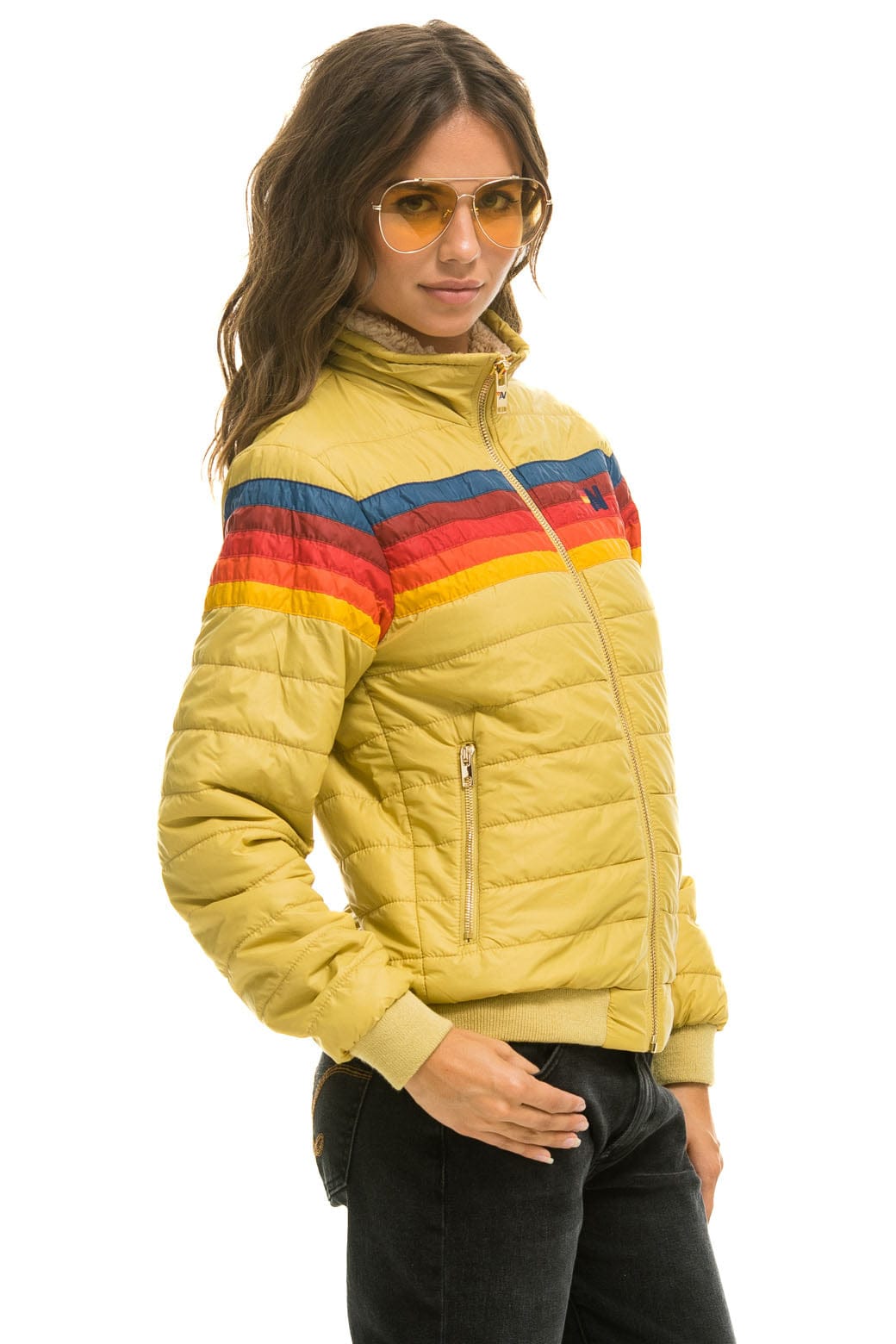 WOMEN'S 5 STRIPE JACKET - KHAKI Jacket Aviator Nation