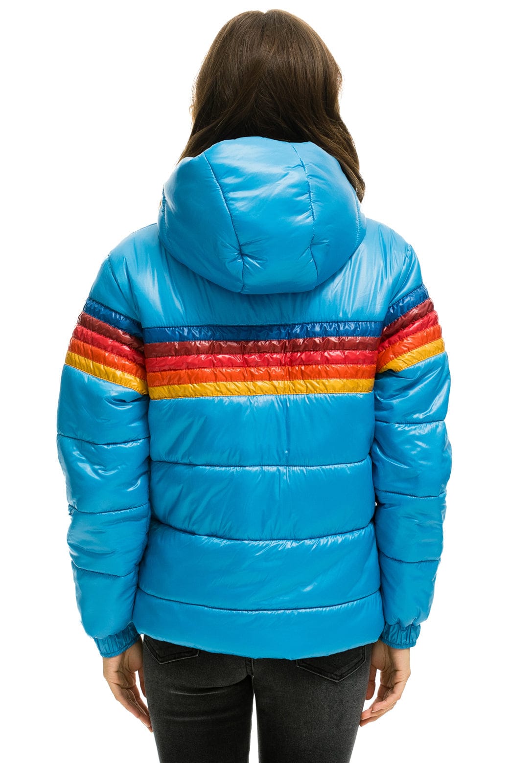WOMEN'S 5 STRIPE LUXE TREKKER JACKET - GLOSSY OCEAN Jacket Aviator Nation