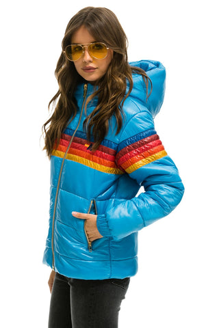 WOMEN'S 5 STRIPE LUXE TREKKER JACKET - GLOSSY OCEAN Jacket Aviator Nation