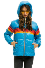 WOMEN'S 5 STRIPE LUXE TREKKER JACKET - GLOSSY OCEAN Jacket Aviator Nation