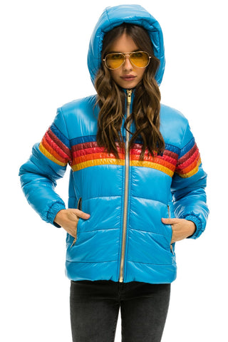 WOMEN'S 5 STRIPE LUXE TREKKER JACKET - GLOSSY OCEAN Jacket Aviator Nation