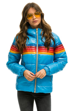 WOMEN'S 5 STRIPE LUXE TREKKER JACKET - GLOSSY OCEAN Jacket Aviator Nation