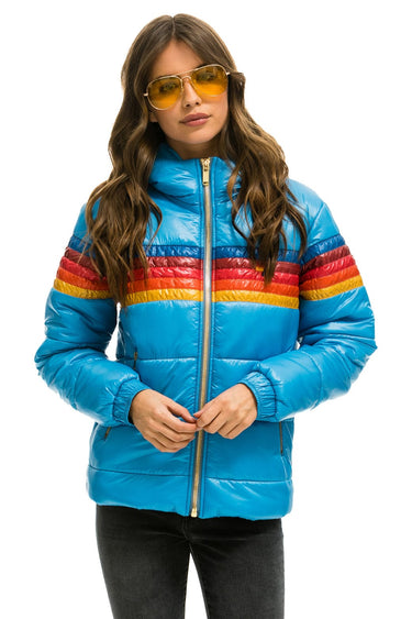 WOMEN'S 5 STRIPE LUXE TREKKER JACKET - GLOSSY OCEAN Jacket Aviator Nation
