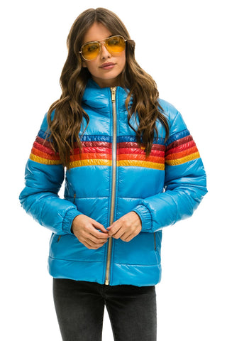 WOMEN'S 5 STRIPE LUXE TREKKER JACKET - GLOSSY OCEAN Jacket Aviator Nation