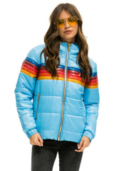 WOMEN'S 5 STRIPE LUXE TREKKER JACKET - GLOSSY SKY Jacket Aviator Nation