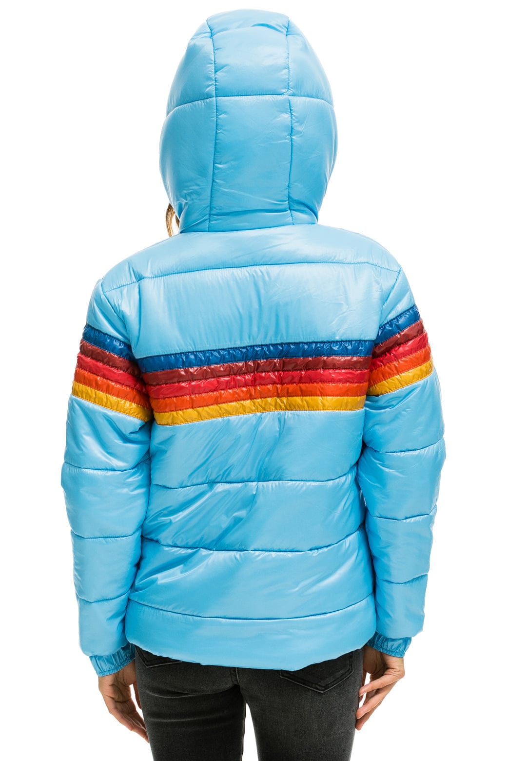 WOMEN'S 5 STRIPE LUXE TREKKER JACKET - GLOSSY SKY Jacket Aviator Nation