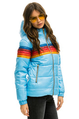 WOMEN'S 5 STRIPE LUXE TREKKER JACKET - GLOSSY SKY Jacket Aviator Nation