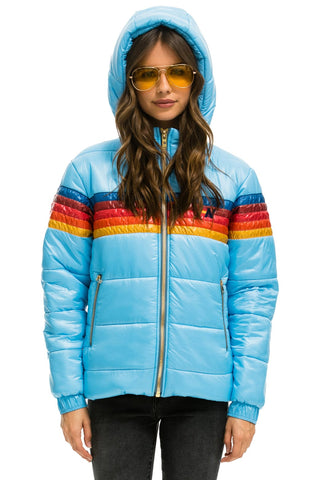 WOMEN'S 5 STRIPE LUXE TREKKER JACKET - GLOSSY SKY Jacket Aviator Nation