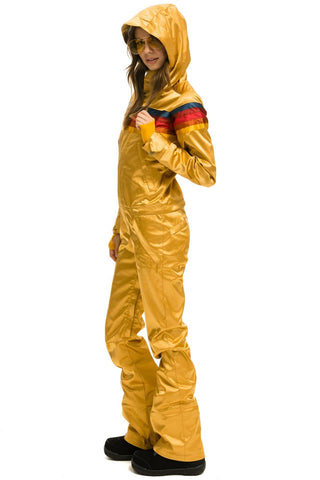 WOMEN'S 5 STRIPE SATIN POWDER SUIT - CHAMPAGNE Jacket Aviator Nation