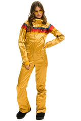 WOMEN'S 5 STRIPE SATIN POWDER SUIT - CHAMPAGNE Jacket Aviator Nation